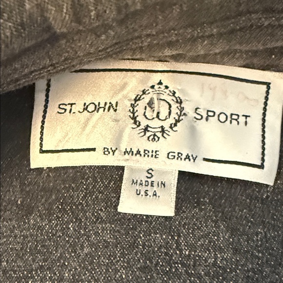 St John Sport Studded Gray Denim Jacket Size Small - Picture 6 of 6